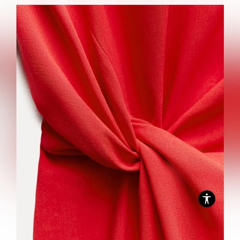 Zara Red Asymmetrical Dress - Picture 9 of 9